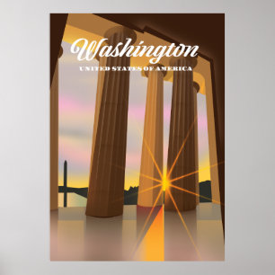 Washington Vereinigte Staaten von Amerika Poster
