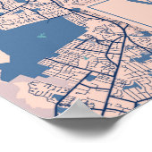 Washington - Vereinte Staaten Breezy City Map Poster (Ecke)