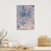 Washington - Vereinte Staaten Breezy City Map Poster (Küche)