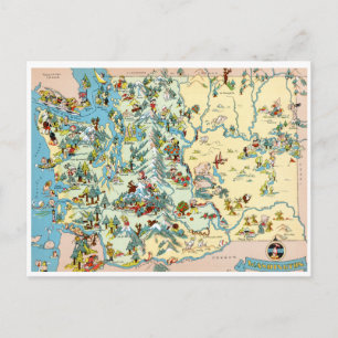 Washington Vintage-Karte Postkarte