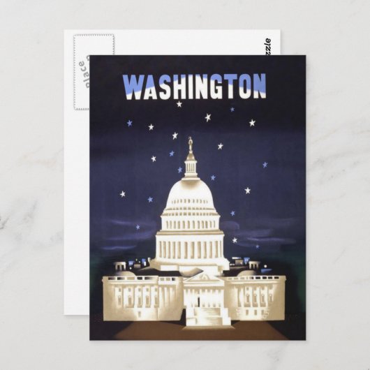 Washington Vintage Postkarte (Vorne/Hinten)
