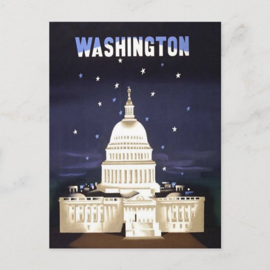 Washington Vintage Postkarte (Vorderseite)