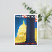 Washington Vintage Reise Postkarte (Stehend Vorderseite)