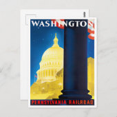 Washington Vintage Reise Postkarte (Vorne/Hinten)