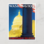 Washington Vintage Reise Postkarte (Vorderseite)