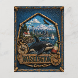 Washington Vintage Reise Postkarte