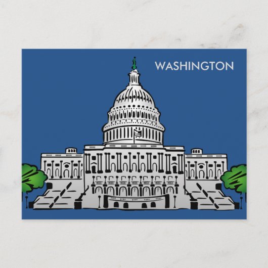 Washington Vintage Travel Tourism AdR Postkarte (Vorderseite)