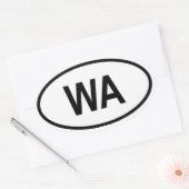 Washington "WA" Ovaler Aufkleber (Umschlag)