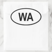 Washington "WA" Ovaler Aufkleber (Tasche)