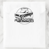 Washington, WA - Rockin’s Rangers Kapitel Ovaler Aufkleber (Tasche)