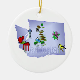 Washington-Weihnachtsbaum-Verzierung Keramik Ornament