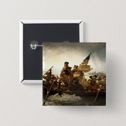 Washington, welches das Delaware - 1851 kreuzt Button (Vorne & Hinten)