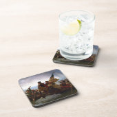 Washington, welches das Delaware durch Emanuel Getränkeuntersetzer (Rechte Seite)