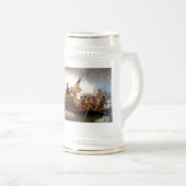 Washington, welches das Delaware kreuzt Bierglas (VorderseiteRechts)