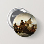 Washington, welches das Delaware kreuzt Button (Vorne & Hinten)