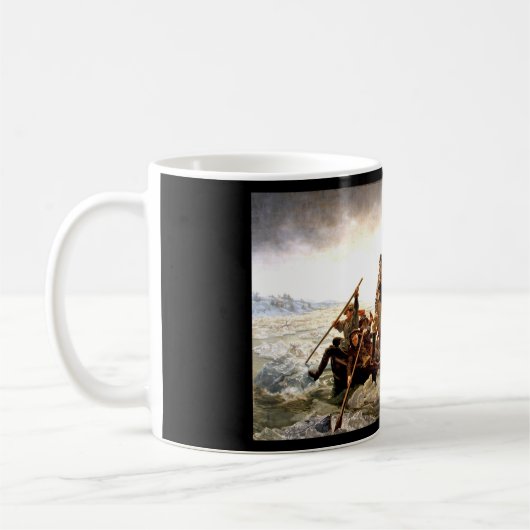 Washington, welches das Delaware kreuzt Kaffeetasse (Links)