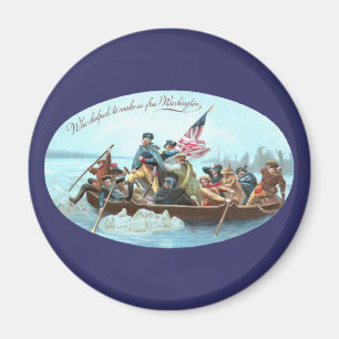 Washington, welches das Delaware kreuzt Magnet