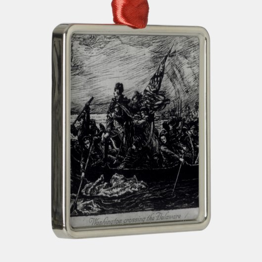 Washington, welches das Delaware kreuzt Ornament Aus Metall (Rechts)