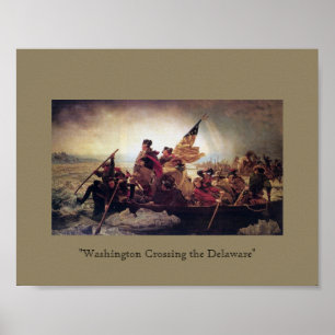 Washington, welches das Delaware kreuzt Poster