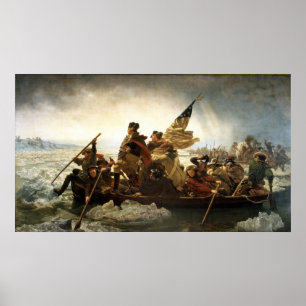 Washington, welches das Delaware kreuzt Poster