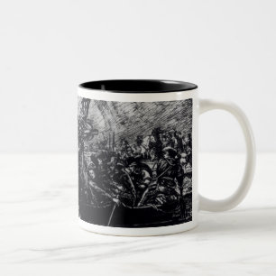 Washington, welches das Delaware kreuzt Zweifarbige Tasse