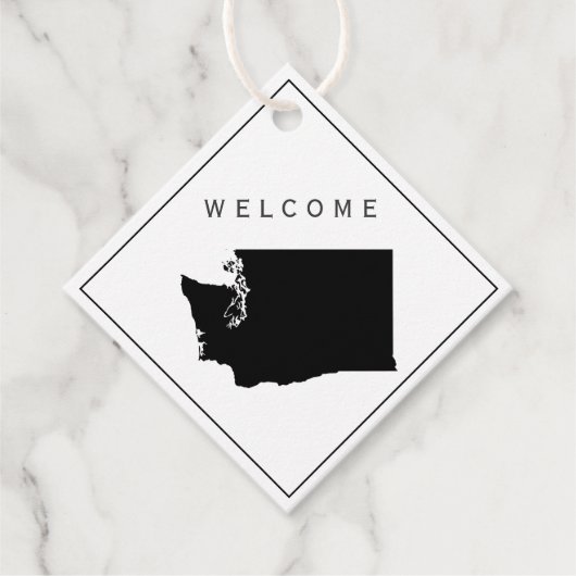 Washington Welcome Bag Gift Tag, Wedding Weekend Geschenkanhänger (Vorderseite)