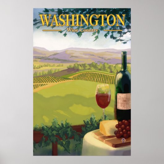 Washington Wine Country - Travel Poster (Vorne)