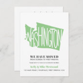 WASHINGTON Wir haben neue Adresse Neue Zuhause ver Postkarte (Vorne/Hinten)
