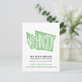 WASHINGTON Wir haben neue Adresse Neue Zuhause ver Postkarte (Stehend Vorderseite)