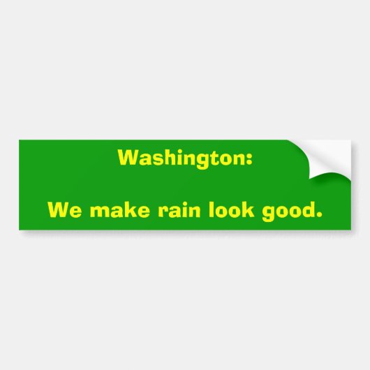 Washington: Wir machen Regenblick gut Autoaufkleber (Vorne)