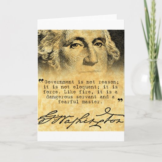 Washington-Zitat - Regierung Karte (Vorderseite)