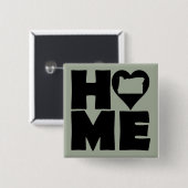 Washington Zuhause Heart Staat Button Abzeichen Bu (Vorne & Hinten)