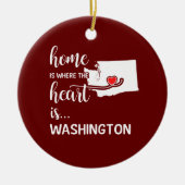 Washington Zuhause ist das Herz Keramik Ornament (Vorne)