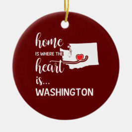 Washington Zuhause ist das Herz Keramik Ornament