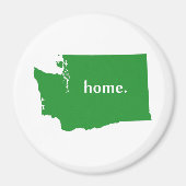 Washington Zuhause Silhouette Staat Map Magnet (Vorne)