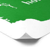 Washington Zuhause Silhouette Staat Map Poster (Ecke)