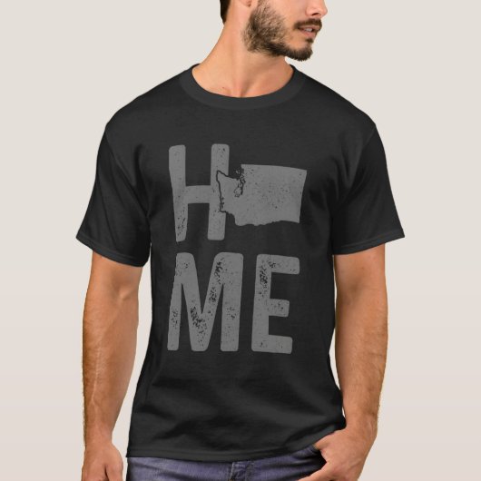 Washington Zuhause Staat Map Pride T-Shirt (Vorderseite)