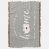 Washington Zuhause Staat Personalisiert Rustikal Decke (Vorderseite Vertikal)