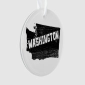 Washington-Zuhause-Vintage beunruhigte Karte Ornament (Vorderseite)