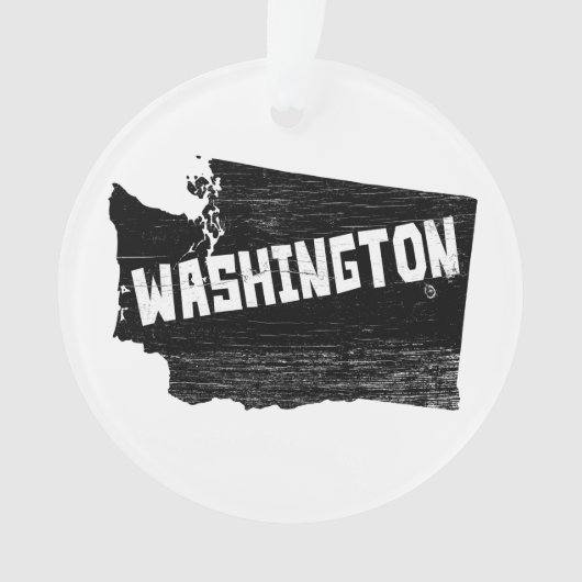 Washington-Zuhause-Vintage beunruhigte Karte Ornament (Vorderseite)
