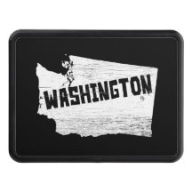 Washington-Zuhause-Vintages Karten-Silhouette-Weiß