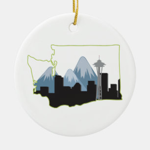 Washingtoner Staat Keramik Ornament