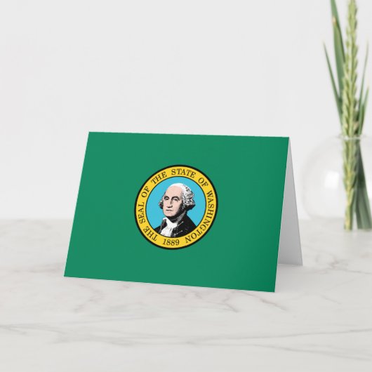 Washingtonian Flag, Flag of Washington Karte (Vorderseite)
