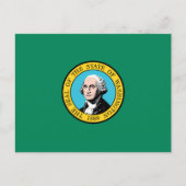 Washingtonische Flagge, Flagge Washingtons Postkarte (Vorderseite)