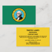 Washingtonische Flagge, Flagge Washingtons Visitenkarte (Vorne/Hinten)