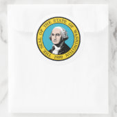 Washingtonisches Siegel, Siegel des Washington Sti Runder Aufkleber (Tasche)