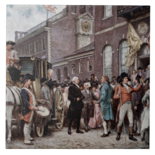 Washingtons Amtseinführung in Philadelphia Fliese