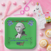 Washingtons Beitrag kellygrün Pappteller (Party)