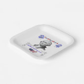 Washingtons Beitrag Pappteller (Gewinkelt)