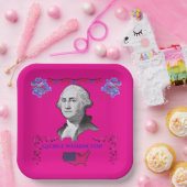 Washington's Contribution deep pink Pappteller (Party)